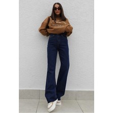 2505 Yüksek Bel Boyfrıend(Salaş) Bol Paça Kot Pantolon