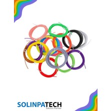 Solinpatech 3D Kalem 3D Yazıcı Uyumlu Pla Filament 5 Metre 10 Adet (50 Metre)