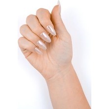 Dippnails Glazed Rose Pearl Jel Takma Tırnak Tekrar Kullanılabilir Uzun Badem Manikür Seti 30 Adet