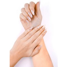 Dippnails Glazed Rose Pearl Jel Takma Tırnak Tekrar Kullanılabilir Uzun Badem Manikür Seti 30 Adet