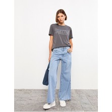 ByCukurovaFrango Jo Flex 90's Yüksek Bel Siyah Kot Pantolon Mavi Kar Salaş Jeans Likralı Esnek Palazzo(Yeni Sezon)