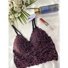 Sade Dantelli Kaplı Bralet Sütyen Büstiyer