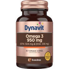 Dynavit Omega 3 950 mg 30 Yumuşak Kapsül - Yüksek EPA ve DHA