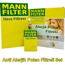 Citroen C4 1.6 Vtı Benzinli Mann Filtre Bakım Seti 2011-2015 Hava+Yağ+A.polen