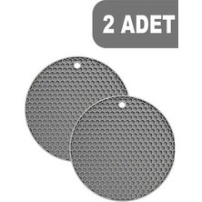 2'li Yuvarlak Silikon Nihale - gri