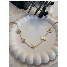 Van Cleef Bileklik- Vintage Alhambra Bileklik- Çelik Yonca Bileklik