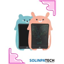SolinpaTech 8.5 Inç Pembe Tavşan Renkli Lcd Çizim Yazı Tableti Digital Kalemli Grafik Yazma Eğitim Tahtası PMB-TVŞ2