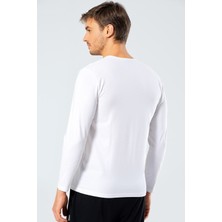 Cacharel Erkek Uzun Kollu T-Shirt 1333/BEYAZ