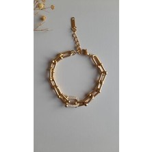 Çelik Tiffany Taşlı Bileklik