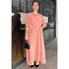 Gülseli Degaje Yaka Kol Detaylı Cepli Kadın Bluz Etek Ikili Takım