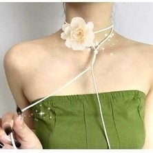 Choker Kolye Keten   Gül Tasarım (BC-1149 )