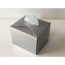 Gümüş Karton Kare Lokum Şeker Kutusu 50 Adet