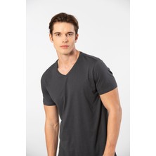 Cacharel Erkek V Yaka T-Shirt 2170/ANTRASIT