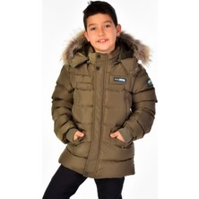 Natürel Kürklü Erkek Çocuk Şişme Mont 51246