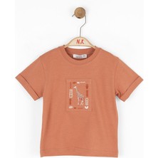 NK Erkek Bebek Giraffe Tshirt 1-4 Yaş Turuncu