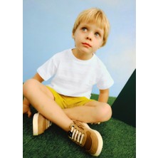 Mayoral Erkek Çocuk Düz Tshirt 4-10 Yaş Krem