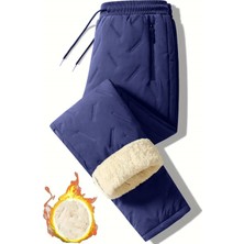 Ghassy Co. Unisex Çift Katman Ultra Termal Su ve Rüzgar Geçirmez Pantolon Lacivert İçi Kürklü