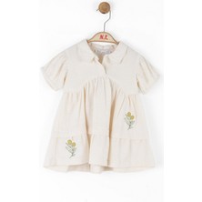 Nk Kız Bebek Marshmallow Elbise 1-4 Yaş Krem