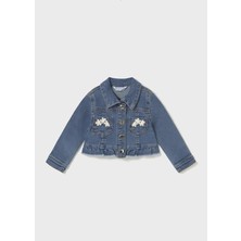 Mayoral Kız Bebek Fırfırlı Denim Ceket 1-3 Yaş Mavi
