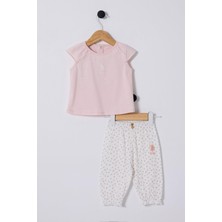 U.s.polo Kız Bebek Pantolonlutakım 6-36 Pudra