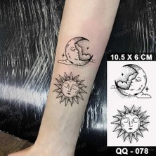 Tattoo Geçici Ay ve Güneş Figürlü Mini Dövme Tattoo