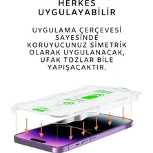 Apple iPhone 11 Pro Max Uyumlu Kolay Uygulama Aparatlı Siyah Çerçeveli Tam Kapatan Cam Ekran Koruyucu