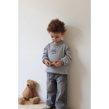 Little Duck Nakış Detaylı Bebek Çocuk Pamuklu Sweatshirt Kız/erkek