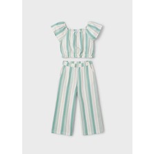 Mayoral Kız Çocuk Cizgili Pantolonlu Takım 4-8 Yaş Yeşil