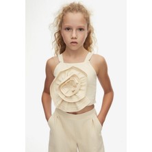 Nk Kız Çocuk Sandshell Crop 8-14 Yaş Krem