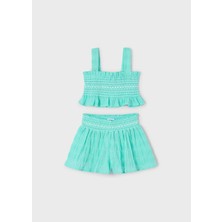 Mayoral Kız Çocuk Petek Şortlu Takım 4-8 Yaş Mint