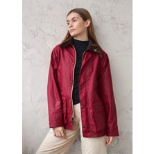 Stuf&co  Barn Yağlı Ceket (Koyu Kırmızı)/ Wax Jacket (Perfect Red ) / Barn Waxed Cotton Jacket