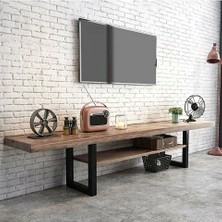 Halevia Doğal Ahşap Tv Ünitesi Ahşap Yaşam Ünitesi