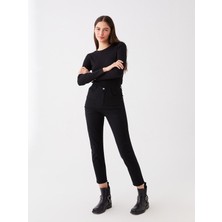 ByCukurovaFrango Lucas Siyah Süper Yüksek Bel Boyfriend Kadın Jeans Kot Pantolon Mom 2024