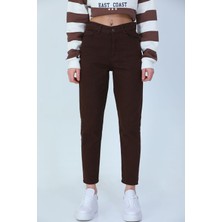 ByCukurovaFrango Penolope Kadın Kahve Kadın Mom Jeans Pantolon