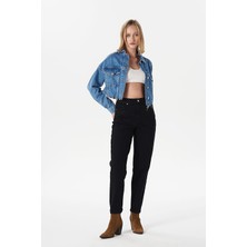 ByCukurovaFrango Leo Penelope Zero Yüksek Bel Mom Comfort Yüksek Bel Jean