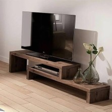 Halevia Doğal Ahşap Tv Ünitesi Ahşap Yaşam Ünitesi