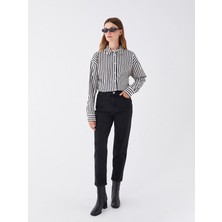 ByCukurovaFrango Kadın Siyah Yüksek Bel 5 Cepli Full Likralı Mom Jeans 2024