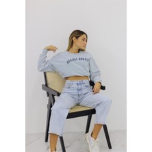 ByCukurovaFrango Penolope Kadın Kadın Mavi Kar Yıkama Trikot Jean