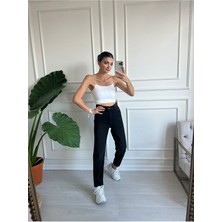 ByCukurovaFrango Zero Max Kadın Yüksek Bel Siyah Boyfriend Jeans Likralı Esnek Kot Pantolon