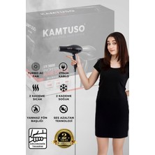 Kamtuso 3800 Iyonik Profesyonel Fön Makinesi Saç Kurutma + Fön Fırçası
