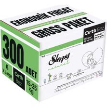 Sleepy Bebek Bezi Natural Beden:6 (15-25KG) Extra Large 300 Adet Ekonomik Fırsat Gross Pk