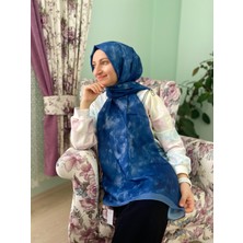 Piramit Desenli Dijital Soft Şal