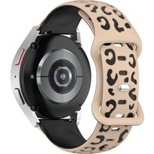 Samsung Galaxy Watch 7-6-5-4 & Huawei Watch Gt2-Gt3-Gt4 42MM Uyumlu A+Kalite Leopar Desenli Kordon