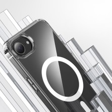 Kupa iPhone 16E Kılıf Darbe Emici Magsafe Şarj Şeffaf Parlak Arka Yüzey Sert Silikon Kapak