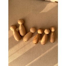 Kılıç Ahşap Cnc 6lı Ahşap Peg Bebek- Peg Bebek- Ahşap Peg Bebek