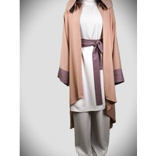3'lü Takım, Tunik Pantolon Abai Üçlü Takım, Lila Soft Abai Takım, Her Adımda Zarafet