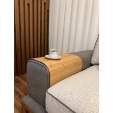 Hnc Home Bambu Koltuk Kenarı, Koltuk Sehpası, Yan Sehpa, Koltuk Matı, Bambu Kenar Sehpa