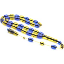 Murty99 Enes Abdo Imzalı Kapsül Kesim Sarı Lacivert Sıkma Kehribar Tesbih