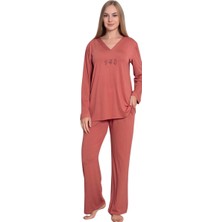Limissi Viskon Uzun Kollu Kadın Pijama Takımı 24642