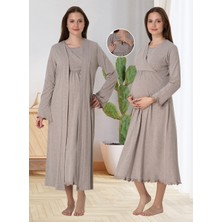 Effortt Lohusa Sabahlık ve Gecelik Bej - 4045